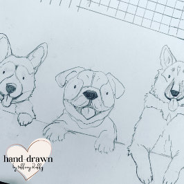 子犬ポーティ誕生日パーティー スタンダードカクテルナプキン