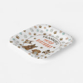 子犬ポーティ誕生日パーティー ペーパープレート (傾斜あり)