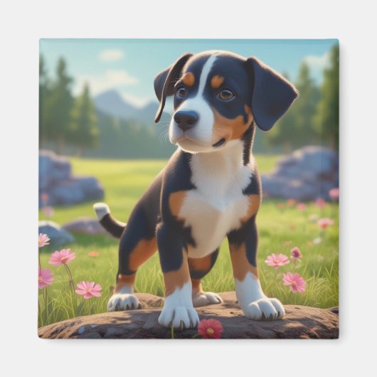 子犬マグネット マグネット (正面)