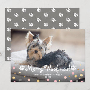 子犬メリーのWoofmas Pet Dog Paws写真 シーズンカード