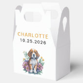 子犬モダンテラコッタベビーシャワー フェイバーボックス (オープン)