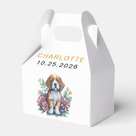 子犬モダンテラコッタベビーシャワー フェイバーボックス