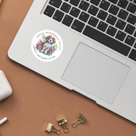 子犬モダンテラコッタベビーシャワー ラウンドシール