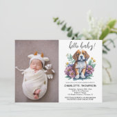 子犬モダンテラコッタベビーシャワー 招待状 (スタンド正面)