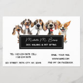 子犬モダンドッグウォーカーペット座りチラシ チラシ (正面)