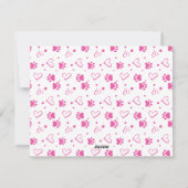 子犬ラブドッグピンクキッズバレンタインデー シーズンカード (裏面)