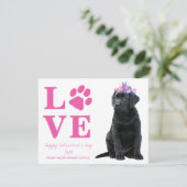 子犬ラブドッグピンクキッズバレンタインデー シーズンカード (スタンド正面)