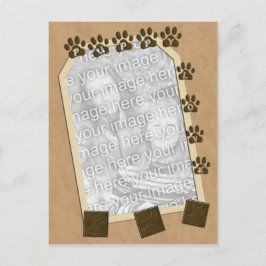 子犬ラブフォトフレームテンプレート ポストカード