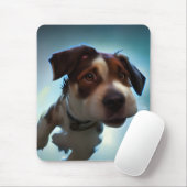 子犬ランニングの宇宙 マウスパッド (マウス)
