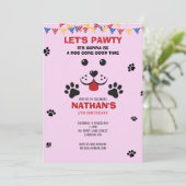 子犬レッツポーティ誕生日ガール 招待状 (スタンド正面)