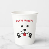 子犬レッツポーティ誕生日キッド 紙コップ (裏面)