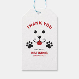 子犬レッツポーティ誕生日少年 ギフトタグ