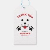 子犬レッツポーティ誕生日少年 ギフトタグ (裏面)