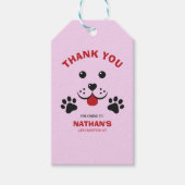 子犬レッツポーティ誕生日少年 ギフトタグ (正面)