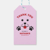 子犬レッツポーティ誕生日少年 ギフトタグ (裏面)