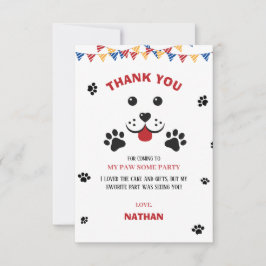 子犬レッツポーティ誕生日少年 サンキューカード