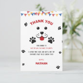 子犬レッツポーティ誕生日少年 サンキューカード (スタンド正面)