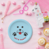 子犬レッツポーティ誕生日少年 ペーパープレート (パーティー)