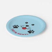 子犬レッツポーティ誕生日少年 ペーパープレート (アングル)