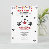 子犬レッツポーティ誕生日少年 招待状 (スタンド正面)