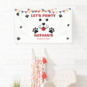 子犬レッツポーティ誕生日少年 横断幕 (インサイチュ)