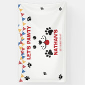 子犬レッツポーティ誕生日少年 横断幕 (縦)