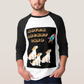 子犬ロケット宇宙冒険の探索 Tシャツ (正面)