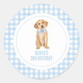子犬名門私立校風のの誕生日 ラウンドシール (正面)