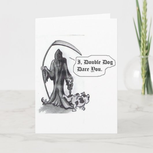 子犬座の厳格な挨拶状 カード (正面)