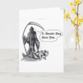 子犬座の厳格な挨拶状 カード (黄色い花)