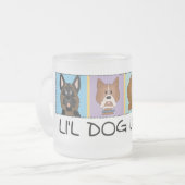 子犬座の恋人のTシャツおよびギフト フロストグラスマグカップ (正面左)