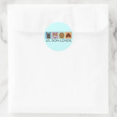 子犬座の恋人のTシャツおよびギフト ラウンドシール (バッグ)