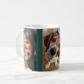 子犬愛好家のための3枚の写真ギフト コーヒーマグカップ (正面左)