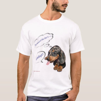 「子犬態度」のダックスフント Tシャツ