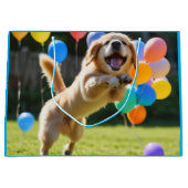 子犬抱き枕 ラージペーパーバッグ (正面)