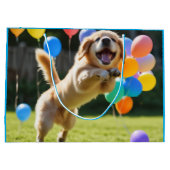 子犬抱き枕 ラージペーパーバッグ (裏面)
