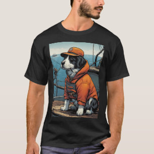 子犬漁師 Tシャツ