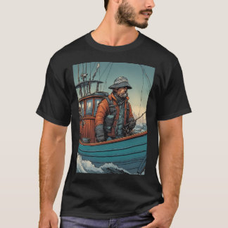 子犬漁師 Tシャツ