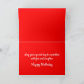 子犬漫画ゴールデンリトリーバードッグハッピーバースデー カード (内部)