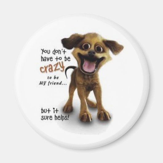 子犬熱狂する マグネット (正面)