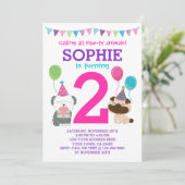 子犬用誕生日招待状 招待状 (スタンド正面)