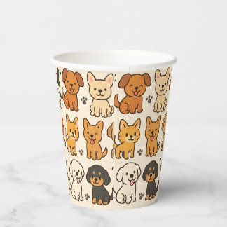 子犬紙カップ 紙コップ