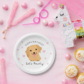 子犬紙プレートドッグバースデーパーティードウェア ペーパープレート (パーティー)