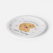 子犬紙プレートドッグバースデーパーティードウェア ペーパープレート (アングル)