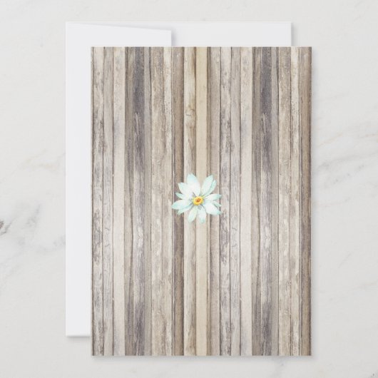 子犬素朴男の子の赤ちゃんシャワー 招待状 (裏面)