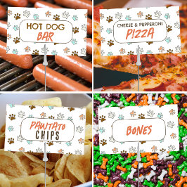 子犬誕生日スナックDIY印刷可能ラベル ポスター