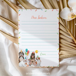 子犬誕生日タイムカプセルメッセージカード サンキューカード