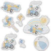 子犬誕生日少年 シール (正面)