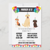 子犬誕生日招待状 招待状 (正面)