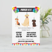 子犬誕生日招待状 招待状 (スタンド正面)